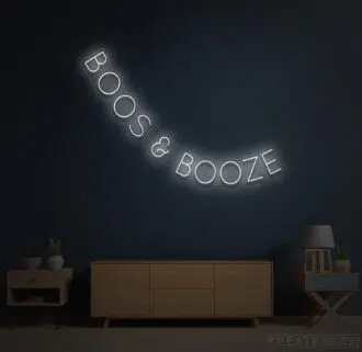 Alternative view of Boos & Booze Neon Sign