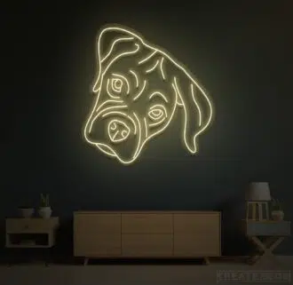 Boxer Puppy Neon Sign