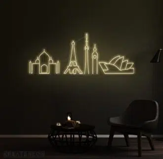 City Skyline Neon Sign
