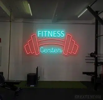 Fitness Center Neon Sign Gym