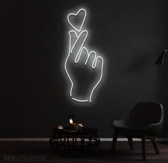 Alternative view of Heart In Hand Neon Sign