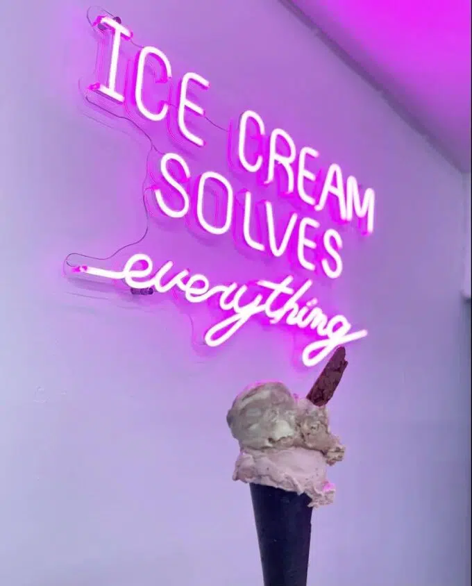 Ice Cream Solves Everything Neon Sign | Best Sign For Shop