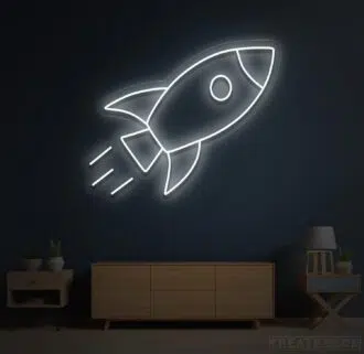Alternative view of Rocket Neon Sign