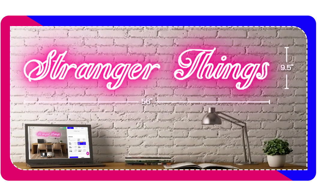 stranger things neon sign