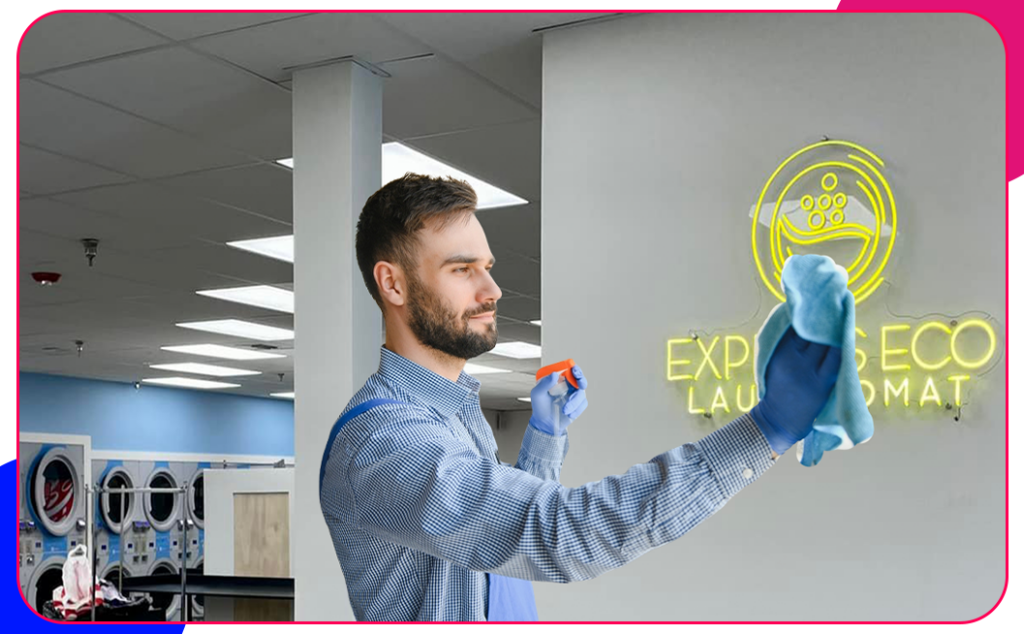 how to clean a neon sign