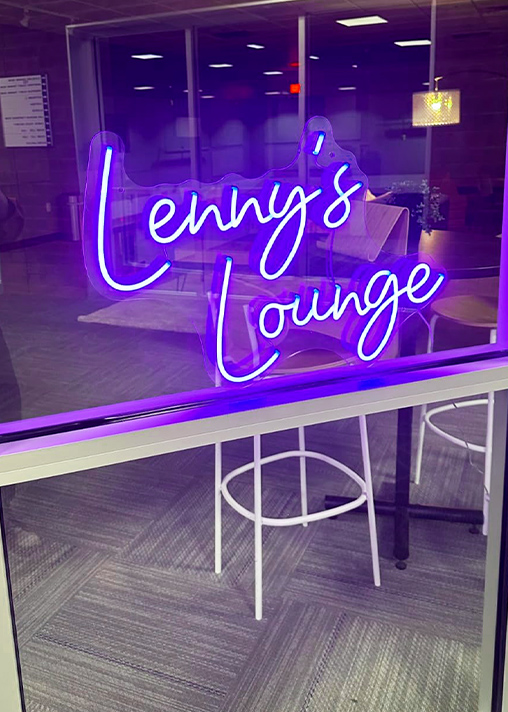 text neon sign