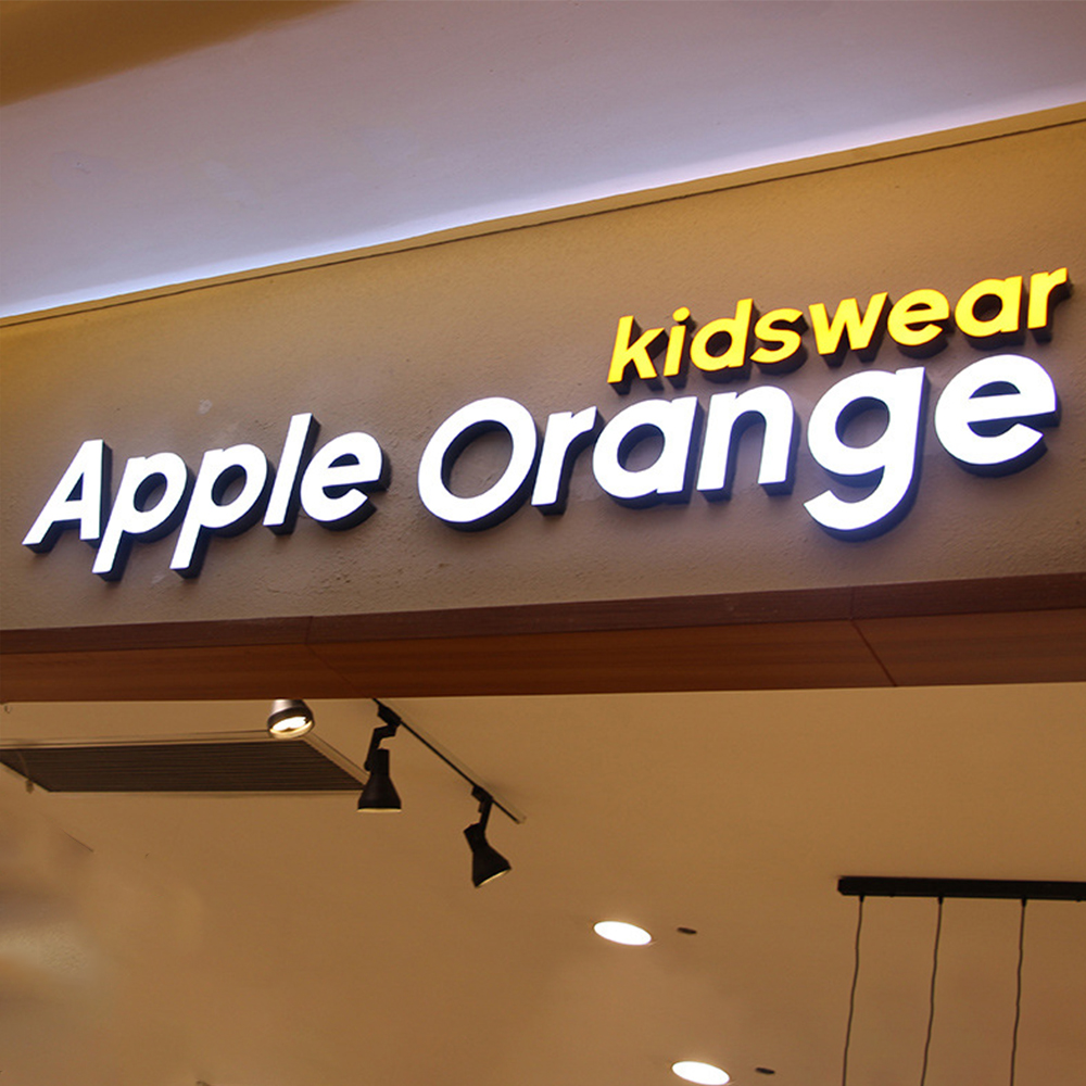 trimless frontlit channel letter signage by createneon