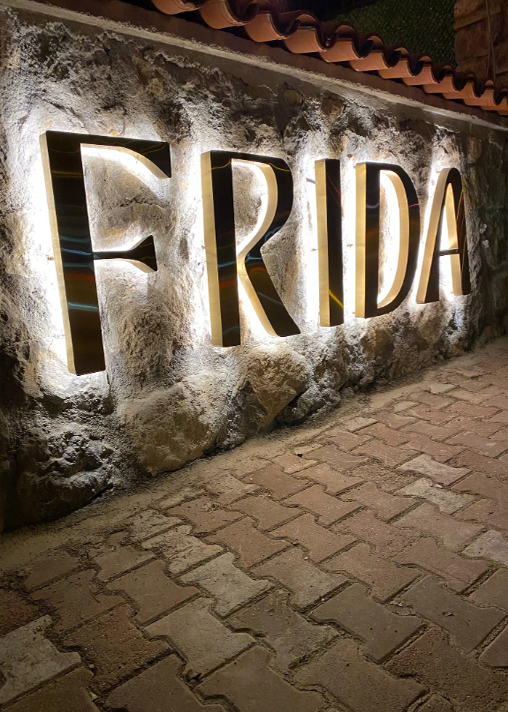 backlit sign frida