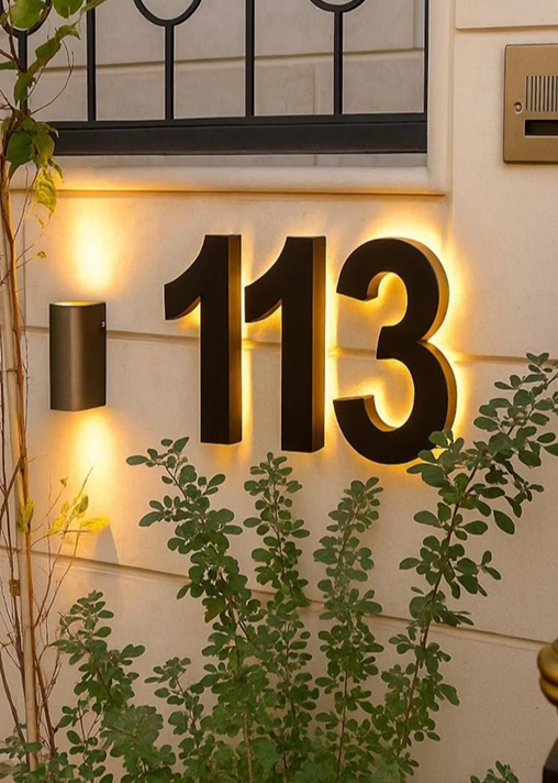 house number backlit signs